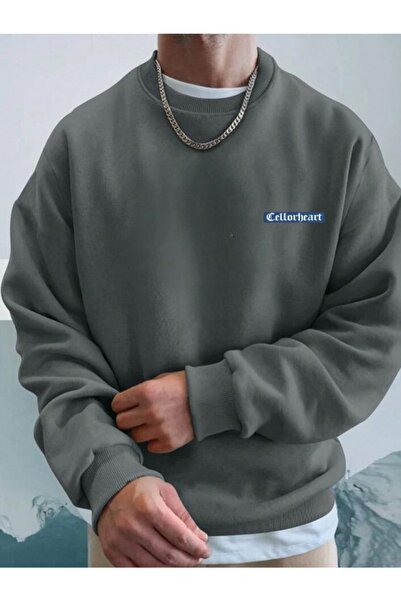 CAST COLLECTİON Ανδρικό φούτερ Nardogri oversized Celloheart με τύπωμα με λαιμόκοψη