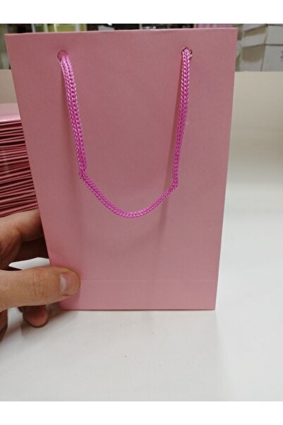 BURAKKUTU Karton Çanta Pembe 12x17cm Paketi 50 Adettir