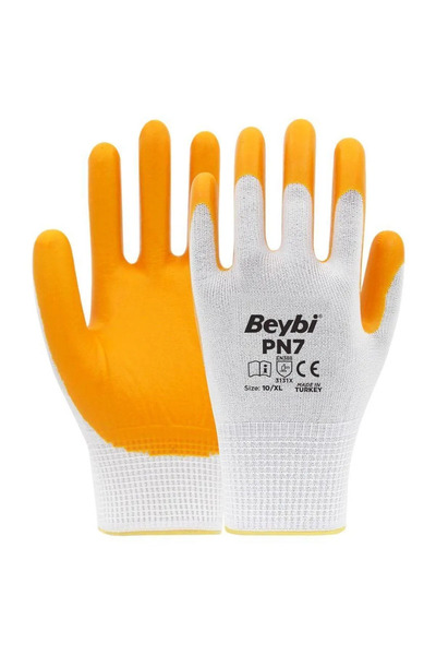 TOPALAKTİCARET BEYBİ Pn7 El-k7 قفاز عمل نتريل أصفر رقم: 10 XL