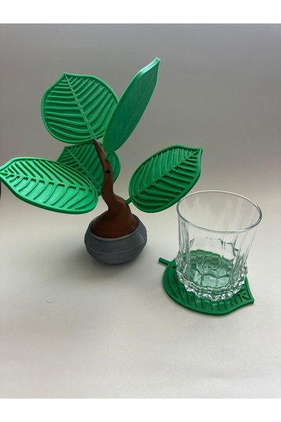 BamBam Sanat 3d Wooden Coasters Kitchen Cafe Decoration