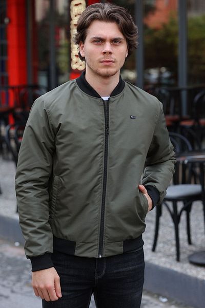 Fuga Ibiza Men's Khaki Water and Windproof Quilted Fiber Coat