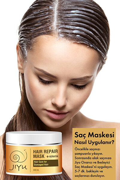 JIYU Yıpranmış Saçlar Için Onarıcı Ve Besleyici Keratin Saç Bakım Maskesi 300 Ml.