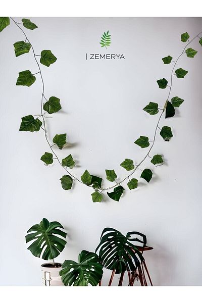 HayalAvm Zemerya - Leaf Green Long Ivy 1,20m – Διακόσμηση τεχνητών λουλουδιών, Στολίδι τραπεζιού, Φόντο