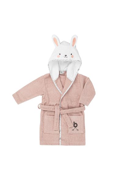Gezenbebe Hero Hero Patterned Hooded Baby and Kids Bathrobe - Bunny