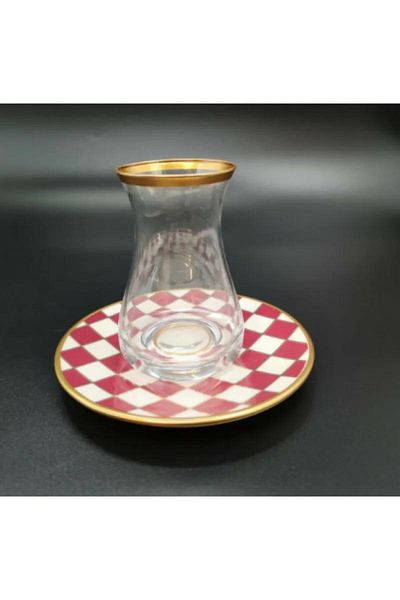 ZADE HOME 12 Piece Red Mi?Moza Tea Set - Msçs090