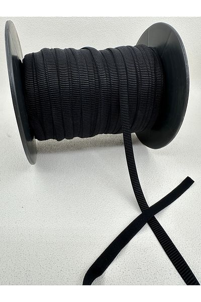paşateks since 1995 şekil 1 cm Striped Grosgrain Rubber-5 Meters-Black