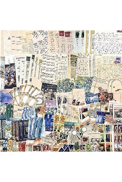 SF SCRAPBOOK KIRTASİYE Scrapbook - 200 Parça Van Gogh Temalı Scrapbook Journa...
