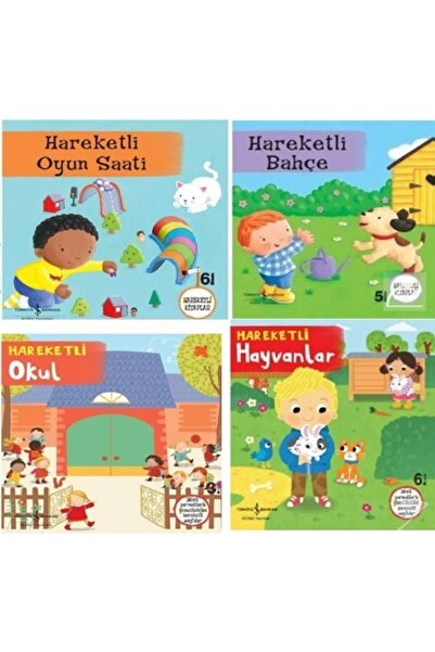 TÜRKİYE İŞ BANKASI KÜLTÜR YAYINLARI Hareketli Kitaplar 4 Lü Set