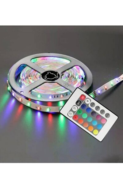 Genel Markalar Animasyonlu Tak Çalıştır Kumandalı Trafolu Rgb Şerit Işık Aydınlatma 5 m
