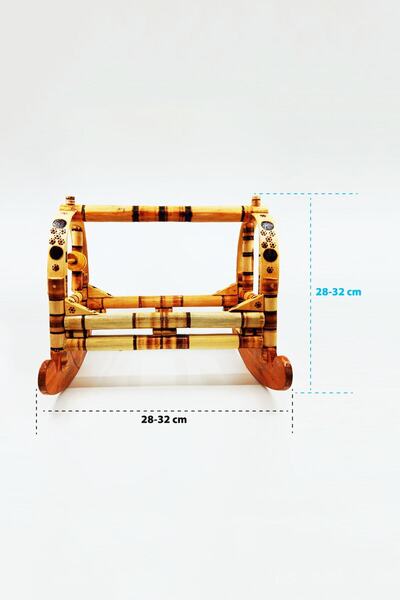 Artvin El Yapımı Ahşap Oyuncak Beşik