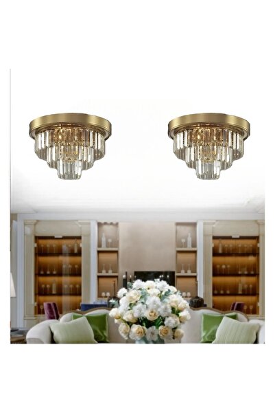 retro home design Retro Eskitme Kristal Taşlı Modern Salon Yatak Odası Lüks Plafonyer Avize