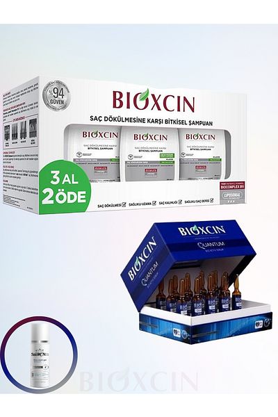 Bioxcin Genesis Oil Hair Shampoo - 3X300Ml(1 Pc) & Quantum Hair Care Serum 6ml X 15 100ml Face Washing Gel