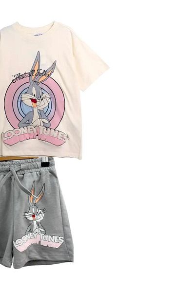 Lolliboomkids Tricou tematic pentru copii Looney Tunes Bugs Bunny and Friends sezon nou - Set pantaloni scurți