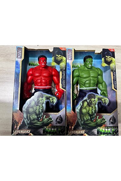 RAMO'S STORE Hulk 2 Li Kırmızı Ve Yeşil Model Birlikte 30 Cm Sesli Işıklı