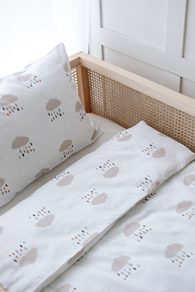 NOU Organic Single Rain Cloudy Duvet Cover Set - 160X220 Rain Clouds