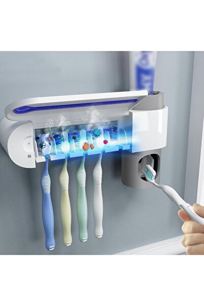 Genel Markalar Dezenfeksiyon Diş Fırçası Tutucu Otomatik Diş Macunu Sıkma Beyaz Fv-568