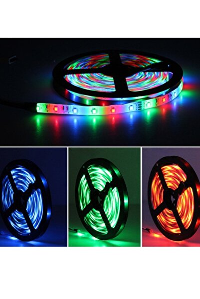 Genel Markalar Animasyonlu Tak Çalıştır Kumandalı Trafolu Rgb Şerit Işık Aydınlatma 5 m