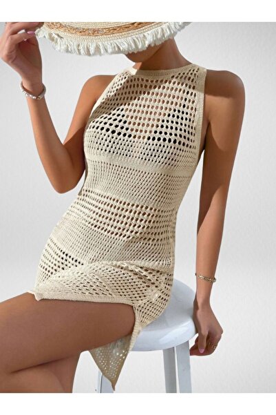 Bracha Αμάνικο μπικίνι φόρεμα παραλίας με διάτρητο σχέδιο με λαιμόκοψη