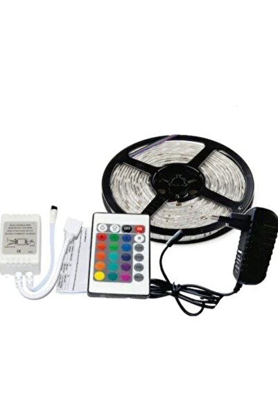 Genel Markalar Animasyonlu Tak Çalıştır Kumandalı Trafolu Rgb Şerit Işık Aydınlatma 5 m