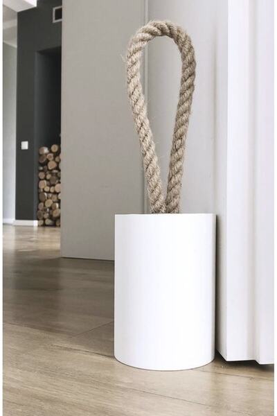 LALEZEN HOME Hasır İpli Silindir Beton Kapı Stoperi