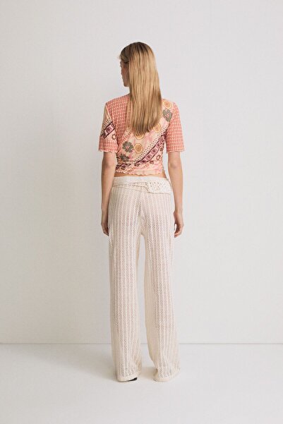 Pilea Sorbe Ethnic Patterned Knitted Blouse