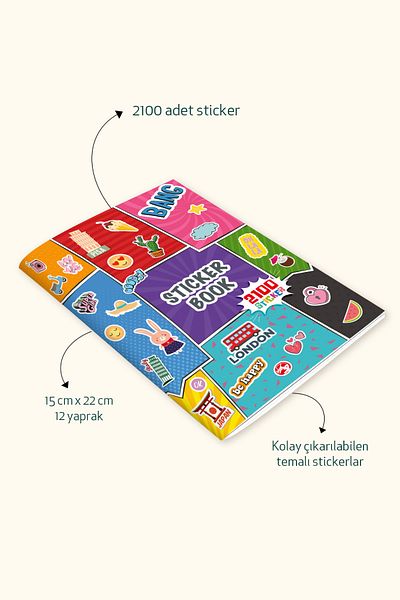 Le Color 2100 Colored Sticker Books - Label Bang