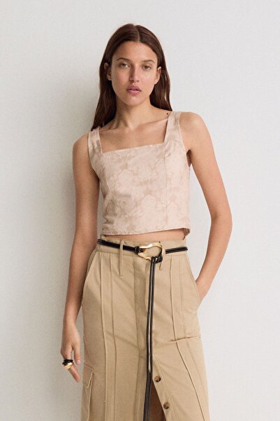 Pilea Αμάνικο μπλουζάκι με απαλό σχέδιο