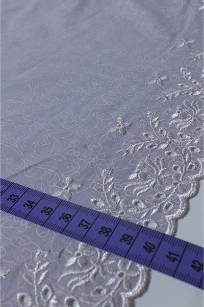 ÖZPAŞ TEKSTİL VE AKSESUAR Scallop Lilac Guipure Strip 40cm