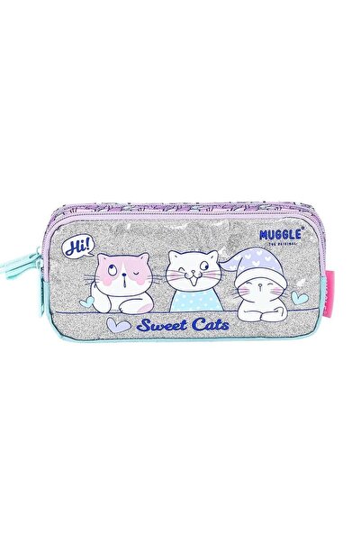 MUGGLE Suport stilou Sweet Cats cu 2 compartimente MU-9065