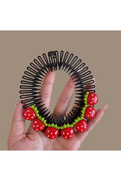 MutluBiDünya Lily Kız Çocuk Kalpli Tata Saç Tokası Tarak Toka Tarak Saç Bandı