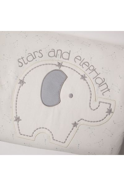 Bebetto Κουβέρτα Interlock με ίνες - Stars and Elephants B825 80x85cm