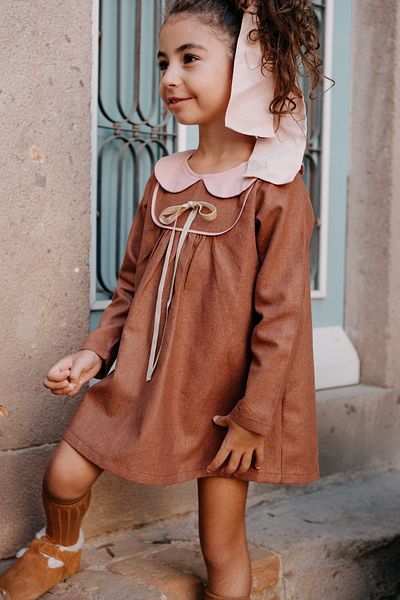 ilo and friends Pink Collared Baby Dress