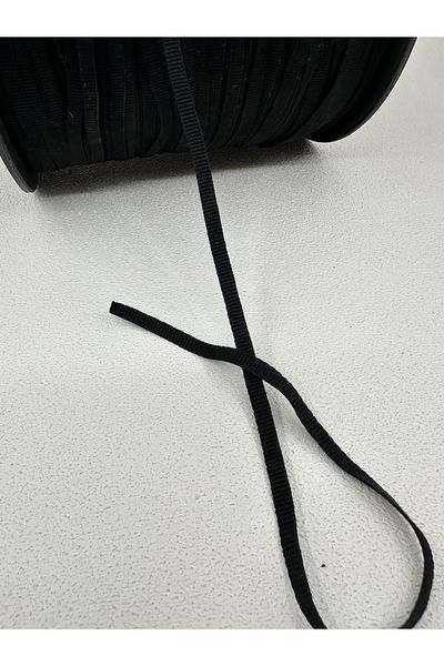 paşateks since 1995 şekil 5 mm Grosgrain Black Ribbon - 5 Meters