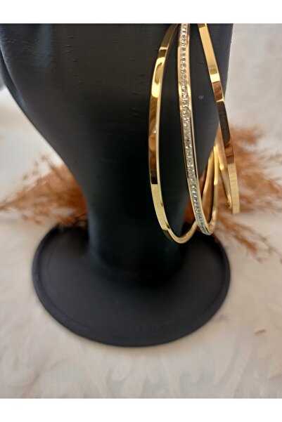 LİLLY AND MOLLY JEWELERY 3 LÜ ZİRKON TAŞLI AJDA ÇELİK BİLEZİK