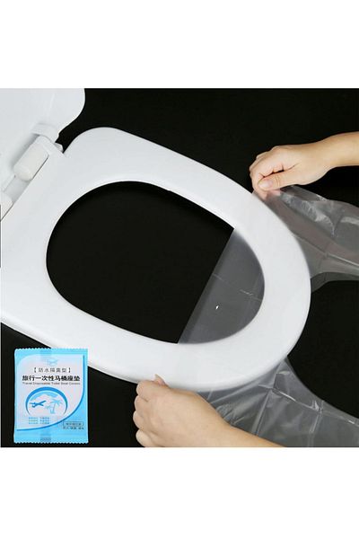Mi-ÇA HOME Disposable Hygienic Toilet Seat - Pad Protector, 50 Pieces of Bags