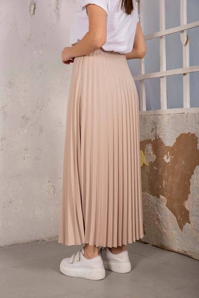 Melike Tatar Stone Pleated Skirt 32-9001