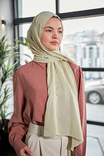 Scarf Σάλι Arya Chiffon Butterfly - Water Green
