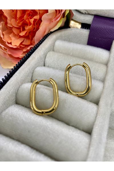 Myra Premium Steel Oval Earrings - Non-tarnish Quality Steel Earrings