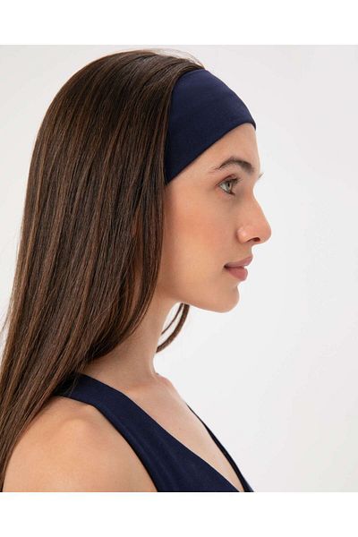 Ayma Active Navy Blue Organic Cotton Bandana Hair Band