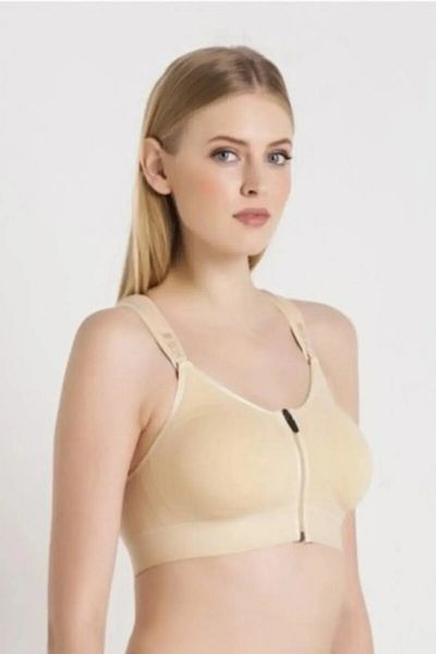 MOONLİGHT Αθλητικό σουτιέν 2149 Nude Color με φερμουάρ μπροστά