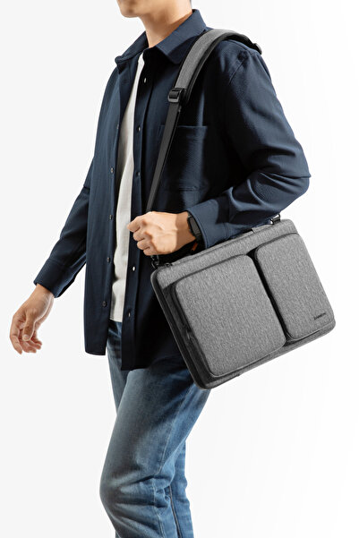 Tomtoc حقيبة ماك بوك برو ديفندر A42 مقاس 15.6-16.2 بوصة باللون الرمادي - A42E1G3