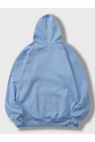 Revasser Unisex Γυναικεία/Ανδρικά BROOKLYN Πολύχρωμη ειδική στάμπα βαμβακερή φούτερ με κουκούλα