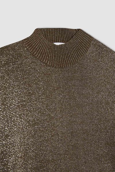 DeFacto Strick-Tunika-Pullover mit halbem Rollkragen und normaler Passform – B5609ax23wn
