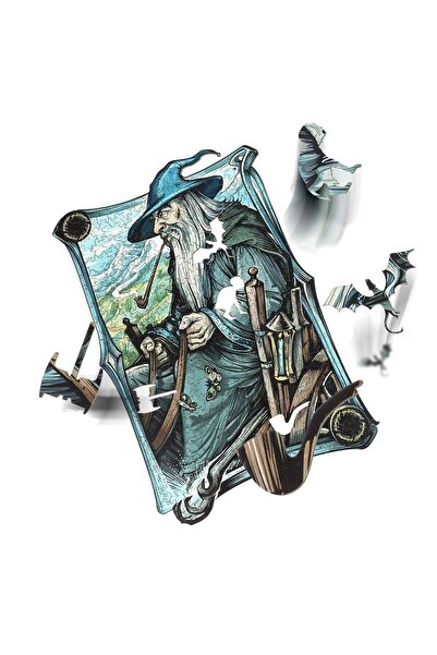 WoodSpan Gandalf - Lord Of The Rings (YÜZÜKLERİN EFENDİSİ) Figürlü Ahşap Yapb...