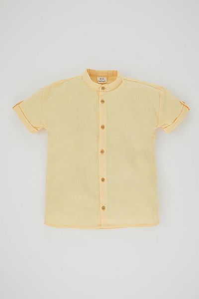 DeFacto Baby Boy Muslin Short Sleeve Shirt - Judge Collar Z8858A223Sm