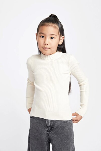 DeFacto Girl's Crew Neck Knitwear Sweater B3035A823Wn