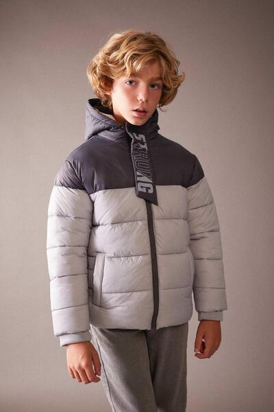 DeFacto Boy - Water Repellent, Hooded Fleece Coat A2262A823Wn