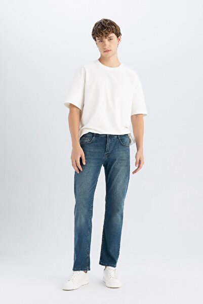 DeFacto Sergio Regular Fit Normal Bel Boru Paça Düz Paça Jean Pantolon R9026AZ24AU