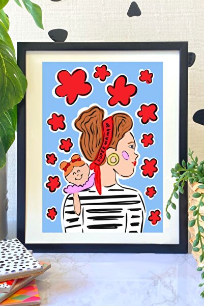 Hello Melody Design Εκτύπωση "MAMA " από την συλλογή Εκτυπώσεων - Με μαύρο πλ...