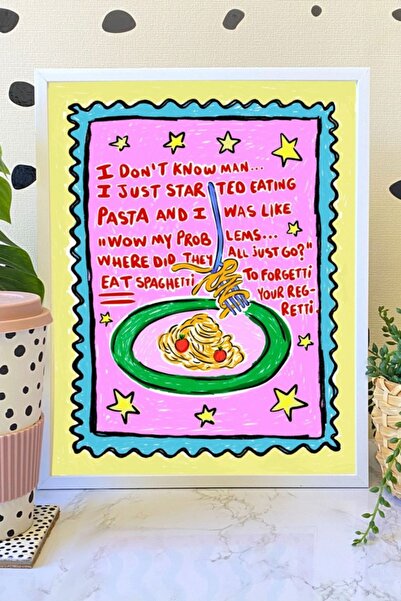 Hello Melody Design Baskı Koleksiyonundan "SPAGHETTI" Baskısı - Çerçevesiz